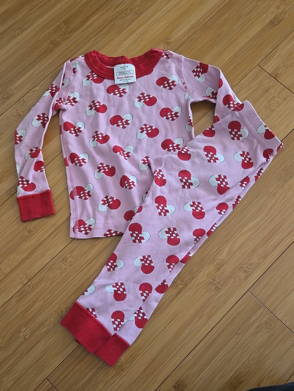 Hanna Andersson Pink Heart Print Jammies - 3
